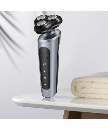 Eurobuy 4 in 1 Electric Razor for Men Waterproof Mens Electric Shavers Cordless Nose Hair Trimmer with Facial Cleansing Brush for Facial and Body Shaving USB Rechargeable - Buy Online on GoSupps.com