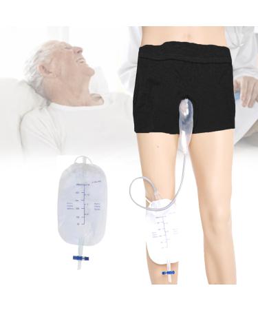 Portable Collection Urinal Bag Men's Wearable Incontinence Pants Urine Funnel Pee Holder Collector Leak Proof Leg Pee Holder Urine Collectors S Small