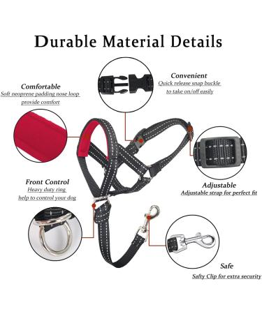 Barkless Dog Collar - No Pulling Soft Upholstery for All Sizes - Free Training Instructions Included | Red Pad/Black - Buy Online on GoSupps.com