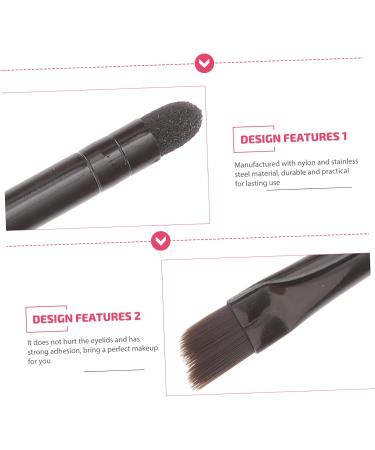 Mipcase 50 Pcs Eye Shadow Brush Black Eye Shadow Double Head Eyeshadow Double-ended Makeup 5.8X0.7X0.5CMx5pcs Blackx5pcs - Buy Online on GoSupps.com