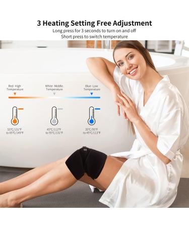 Heated Knee Brace Wrap Support | Adjustable Temperature | Knee Warmer for Elderly | Heat Therapy for Knee Pain Relief | Arthritis Support (1PCS) - Buy Online on GoSupps.com
