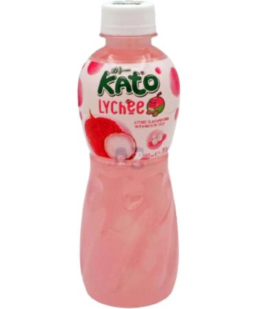 KATO Fruit Juice Drink with Nata De Coco Assorted Flavours - Pack of 5 - Orange Mango Grape Lychee Strawberry - Authentic Fruit Flavours - Chewy Nata De Coco Cubes - Refreshing On-the-Go Beverages - Buy Online on GoSupps.com