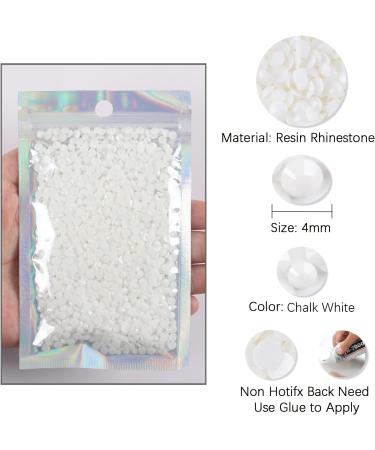 2500pcs 4mm AB Jelly Rhinestone Non Hotfix Nail Stones - DIY Nail Art Decoration - Chalk White - Buy Online on GoSupps.com