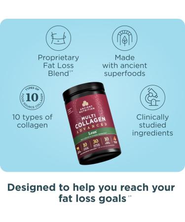 Ancient Nutrition Multi Collagen Advanced Lean Powder 25 Servings + Multi Collagen Advanced Lean Capsules 90 Count - Buy Online on GoSupps.com