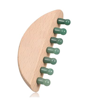 Beaupretty Scalp Massager Comb Gua Sha Scalp Comb Scalp Massager Comb Guasha Jade Wooden Comb For Stress Relax