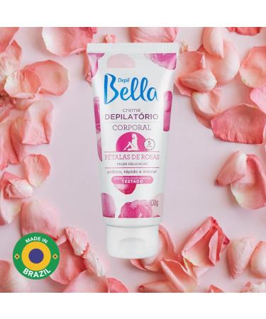 Depil Bella Rose Petals Body Hair Removal Cream Gentle Formula with Argan Oil & Shea Butter for Sensitive Skin | 100g - Buy Online on GoSupps.com