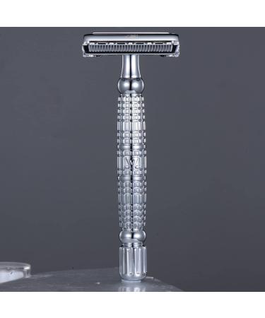 VIKINGS BLADE Double Edge Safety Razor - Long Handle, Swedish Steel Blades + Luxury Case - The Vulcan Model for Smooth & Clean Shave - Buy Online on GoSupps.com