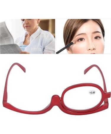 Eye Makeup Reading Glasses | Right Eye +3.00 Foldable Women s Glasses | Lightweight Interchangeable Lenses in Red - Buy Online on GoSupps.com