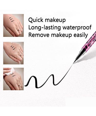 4D Silk Fiber Waterproof Mascara & Eyeliner Set - Long Lasting Black Mascara & Waterproof Eyeliner for Curly Lashes - Buy Online on GoSupps.com
