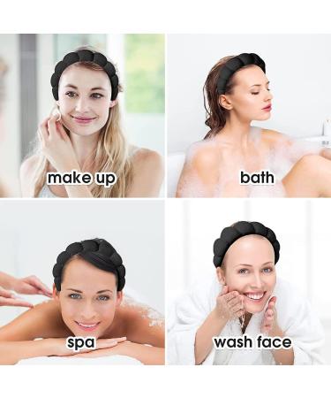 Puffy Makeup Headband Sponge Spa Headband Sponge Terry Towel Cloth Fashion Facial Makeup Hair Wrap for Skincare Makeup Removal Face Washing Facial Mask Shower Women Girls Hair Accessories - Buy Online on GoSupps.com