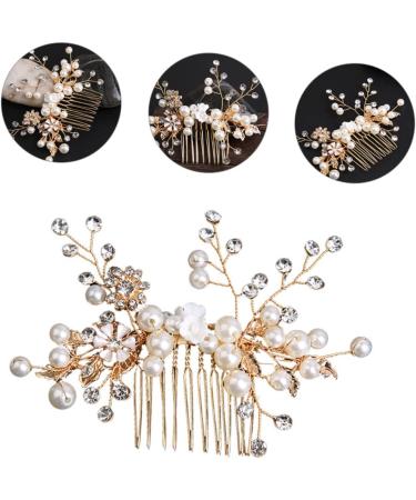 FOMIYES headgear bridesmaid pearl prom manual wig wedding hair accessories alloy bridal headdress bride tiara hair combs for wedding hair accessories flower girl accessories bride wedding - Buy Online on GoSupps.com