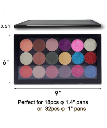 Coosei Magnetic Eyeshadow Palette - Acrylic, Waterproof, Single Layer with Clear Window - Buy Online on GoSupps.com