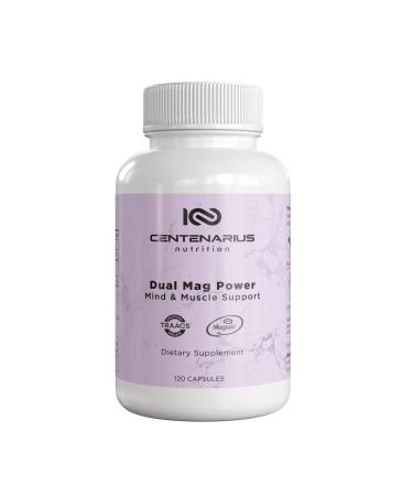 Centenarius Nutrition Dual Mag Power Advanced Magnesium Complex with Magtein & TRAACS for Focus Sleep Muscle Recovery & Energy Balance
