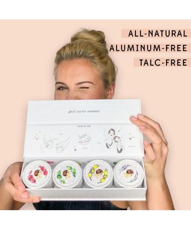 Madame Lemy Talc Free Powder Gift Set - Natural Aluminum Free Deodorant & Body Powder | Vegan Cruelty Free Travel-Size - 4 Scents (CLASSIC 4 x 0.75 oz - Buy Online on GoSupps.com