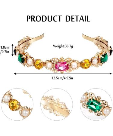 XYDZ Rhinestones Hair Hoop Hairband Jewelled Head Band for Women Girls glitter Hair Accessory Wedding Headdress Bridal Headband - Buy Online on GoSupps.com