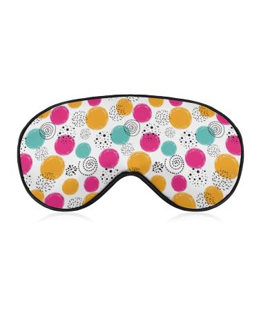 Circles Shapes Shining Dots Sleep Mask for Women Adjustable Sleeping Eye Shades Cover with Elastic Strap