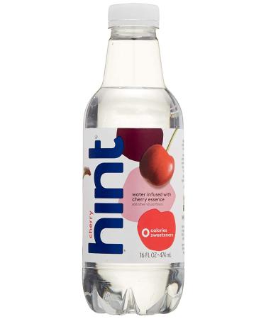 HINT Water Unsweet Cherry 16oz (12 Pack) - Natural Flavored Water - Buy Online on GoSupps.com