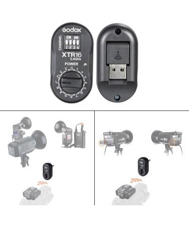 Godox XTR-16 2.4G Wireless Flash Receiver for X1C X1N XT-16 Transmitter - Compatible with Wistro AD360/DE/QT/DP/QS/GS/GT Series - Buy Online on GoSupps.com
