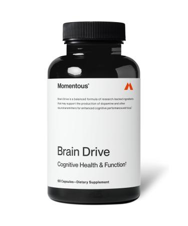 Momentous Brain Drive Nootropic Supplement - Brain Supplement for Memory & Focus Support - NSF Certified for Sport - GMO- & Gluten-Free - 30 Servings