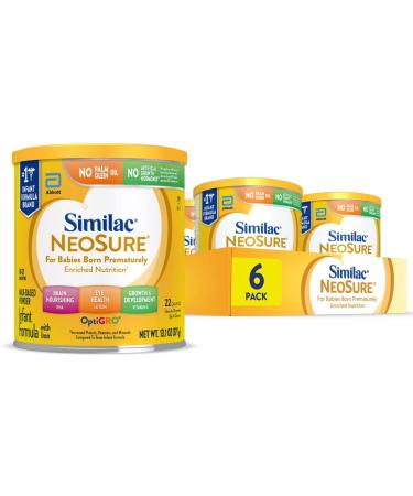 Similac NeoSure Infant Formula with Iron, For Babies Born Prematurely 13.1 oz, 6 Count (pack of 1)