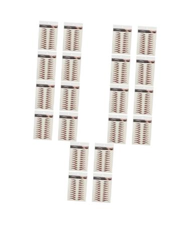 FOMIYES 20 Sheets Waterproof Eyebrow Stickers Decals Hair 4d Imitation Eyebrow Sticker Artificial Tool 3d
