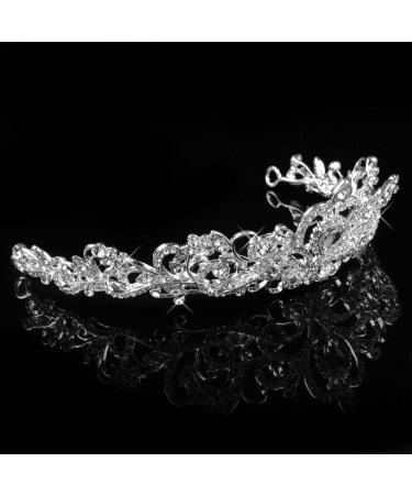 Vofler Crystal Tiara Silver Crown Headband for Women, Bridal, Princess, Prom - Rhinestone Hair Jewelry for Birthday, Wedding, Pageant - Buy Online on GoSupps.com