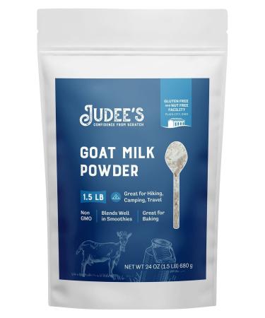 Judee's Goat Milk Powder 1.5 lb - Blends Well in Smoothies and Great for Baking - Convenient for Travel, Hiking, and Camping - Non-GMO, Gluten-Free and Nut-Free Goat Milk 1.5 Pound (Pack of 1)