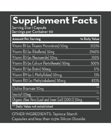 Desert Harvest B-Complex Supplement - 90 Capsules (B6 Free) - Buy Online on GoSupps.com