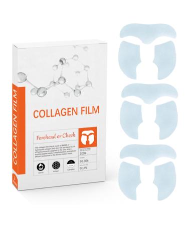 FunnAura 3Pairs Collagen Forehead Wrinkle Patches Forehead & Between Eyes Anti Wrinkle Film The Ultimate Face Treatment & Masks for Aging Skin