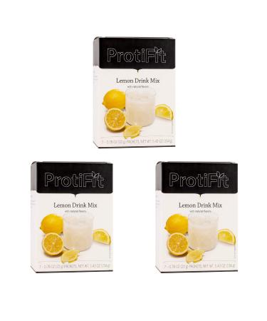 PROTIFIT - High Protein Lemon Fruit Drink 3 Pack 15g Protein Low Calorie Sugar Free Ideal Protein Compatible 7 Servings Per Box (3 Pack)