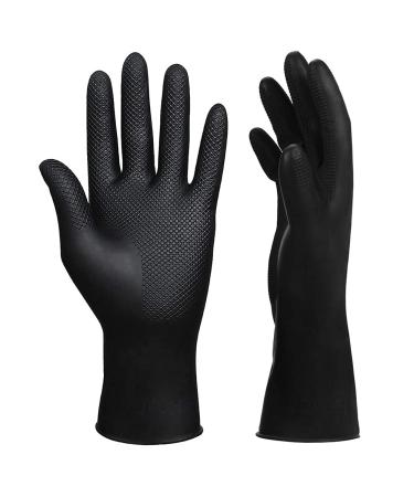 Hair Dye Gloves  Black Reusable Rubber Gloves  Professional Hair Coloring Accessories for Hair Salon Hair Dyeing 2Pcs