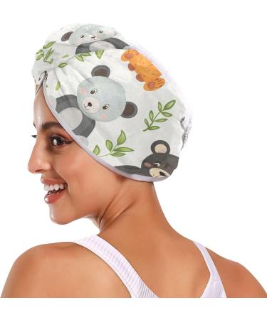 Super Absorbent Animal Babies Hair Towel 2 Pack - Quick Dry Hair Turbans for Women & Girls - Buy Online on GoSupps.com