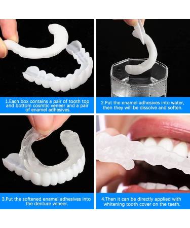 Premium 2 Pairs Artificial Teeth - Easy-to-Use Upper & Lower Dentures for Adults | Provisional Dentistry Solution - Buy Online on GoSupps.com