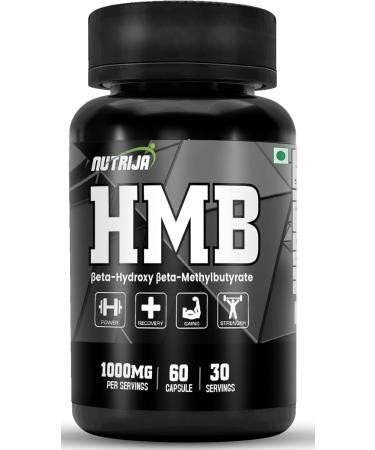 HMB 1000MG Capsules (Beta-Hydroxy Beta-Methylbutyrate) - Pure HMB (60 Capsules)
