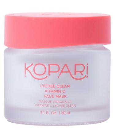 Kopari Lychee Clean Vitamin C Face Mask - Brightening and Hydrating for Dull Dry Skin - 2.1 fl Oz