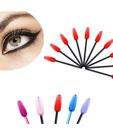 Premium 50pcs Disposable Eyelash Brush Eyelash Extensions for Mascara Wand Applicator Rose Red - Buy Online on GoSupps.com