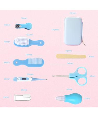 ZELINYE 8 in 1 Baby Grooming Kit - Hair Brush, Nail Clipper, Nose Cleaner, Finger Toothbrush, Nail Scissors - Manicure Set for Baby Care - Yellow - Buy Online on GoSupps.com