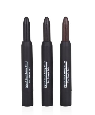 Joyous Professional Hair Chalk Pens Pack - Black, Dark Brown, Coffee | Non-toxic Temporary Hair Dye Crayons for White Hair Coverage - Buy Online on GoSupps.com