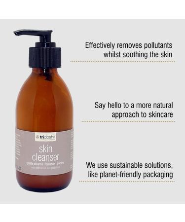 Tri-Dosha Living Ayurveda Facial Cleanser Make Up Remover & Skin Cleanser 200ml - Vegan - Hydrating & Nourishing Facial Wash - Palmarosa Grapefruit Lemon Essential Oils - All-Natural Ingredients Facial Cleanser (200ml) - Buy Online on GoSupps.com