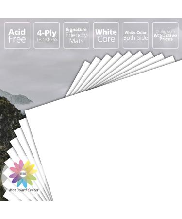 Pack of 10 16x20 Uncut White Color Mat Boards - Acid Free 4-Ply Thickness - Ideal for Pictures, Photos, Framing & Backing - Buy Online on GoSupps.com