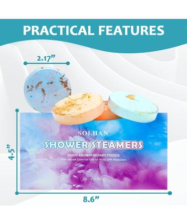 Organic Shower Steamers - 8 Pack Shower Bombs for Relaxation - Essential Oils Self-Care Gift for Home Spa - Long-Lasting Aromatherapy - Men and Women - Buy Online on GoSupps.com