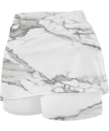 iOoppek Women's Solid Color Mid Waist Yoga Skirt with Pockets - Carnival Silver XL | International Shipping Available - Buy Online on GoSupps.com