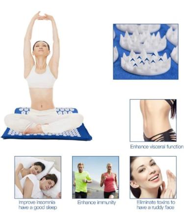 Dunlap Acupressure Massage Pillow & Mat - Pink Yoga Spike Pad for Relaxation & Pain Relief - Buy Online on GoSupps.com