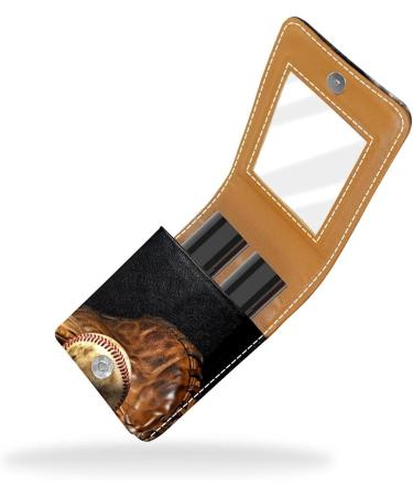 Buy Leather Lipstick Case with Mirror | Vintage Mini Lipstick Organizer - Perfect for Travel - Buy Online on GoSupps.com
