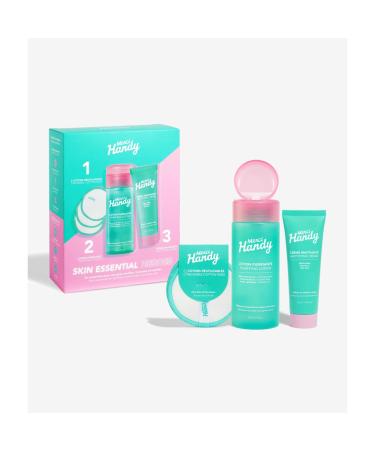 Merci Handy - Skin Essential Heroes - Facial Routine - Cleansing Lotion 150 ml - Mattifying Cream 50 ml - 3 FREE Cotton Pads Skincare Routine