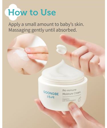 Pri-mmune Moisture Cream - Korean Shea Butter Baby Body Cream | Hypoallergenic Daily Moisturizer for Dry Skin | Fast Absorbing Non-Sticky 6.1oz - Buy Online on GoSupps.com