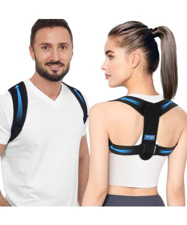 NEWGO Posture Corrector Back Brace for Women Men Adjustable Straightener Posture Corrector for Mid Upper Spine Support and Pain Relief - Breathable Brace
