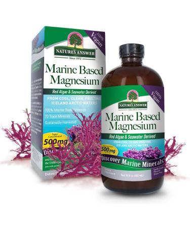 NaturaAnswer's Sea-Based Magnesium 500 mg Vanilla Cream Flavored 480 ml