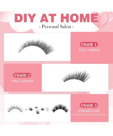 Glowing Win Single Eyelashes Extensions - 144 PCS DIY Cluster Lashes 8-16mm | Natural Wispy Individual False Eyelashes - Buy Online on GoSupps.com