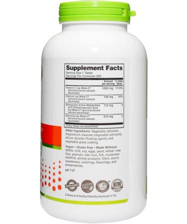 NutriBiotic Immunity Meta-C 1000 mg - 250 Vegan Tablets for Optimal Immune Support - Buy Online on GoSupps.com